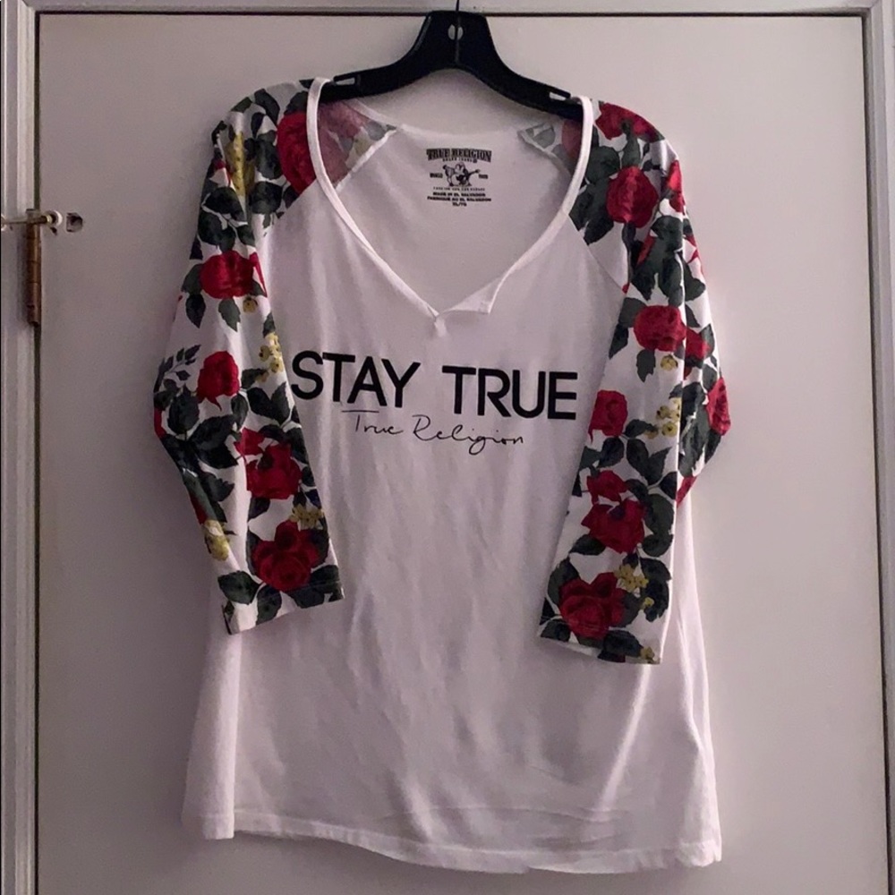 True Religion Floral Baseball T